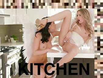 pička-pussy, lezbejke, kuhinja, prirodno, prekrasne, predivno, erotski