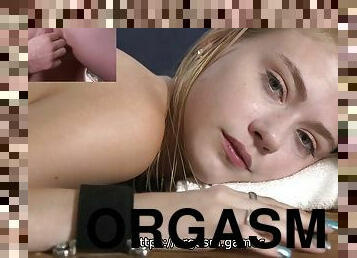 zadok, veľké-prsia, masturbácia, orgazmus, pička, teenagerské, bdsm, mladé18, blondýna, zväzovanie