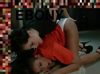 Ebony beauty skin anally punished by lesbian friend