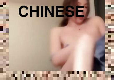 asiático, adolescente, webcam, dançando, chinesa