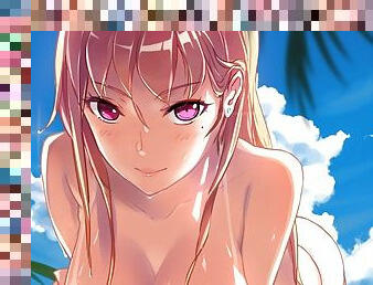 asiatique, gros-nichons, japonais, hentai, 3d, seins