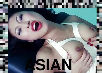 asiatisk, store-pupper, anal, babes, cumshot, leke, pornostjerne, facial, strømper, fetisj