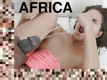 anal, interracial, gangue, duplo, engraçado, rabo, africano, penetração