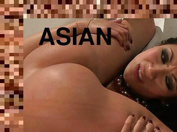 asiático, coño-pussy, babes, interracial, lesbiana, negra, zorra-slut, besando, novia, consolador