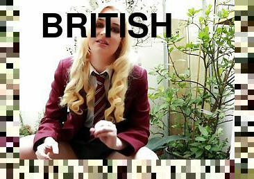 British Blonde Smoking Joi