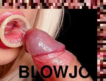 blowjob, cum, kåt, blond