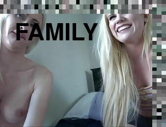 fellation, milf, ados, hardcore, maman, trio, famille, blonde, douce