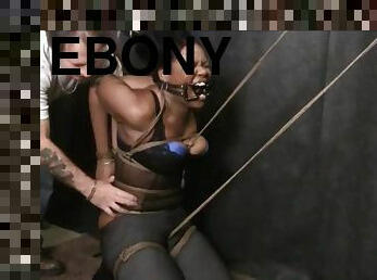 ebony curvy MILF bondage fetish video
