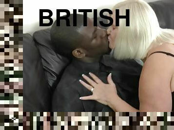 British Granny Rides Big Black Cock