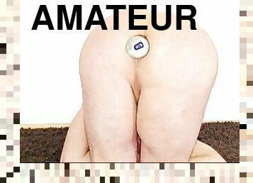 bouteille, amateur, anal, jouet, maison, allemand, gode, trou-du-cul, insertion