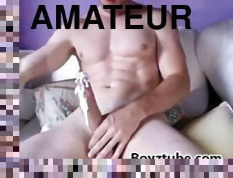 masturbation, amateur, secousses, musclé