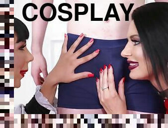 Valentina Ricci And Ania Kinski - Cosplay Threesome