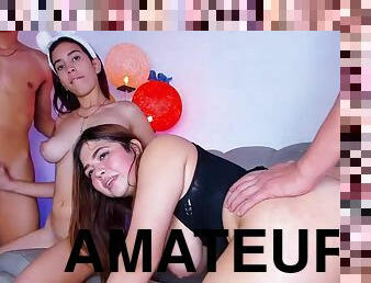 Webcam sex party with hot amoral sluts