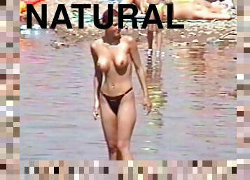 Huge natural Breasts on Beach by Erfurt