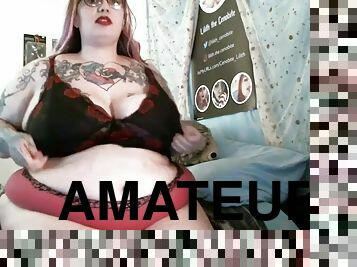 amateur, joufflue, webcam