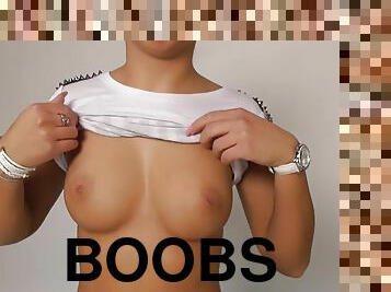 Tanned vixen with nice big boobs porn clip