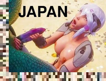 Japanese TEEN FUCKS GODZILLA  cum facial  anal creampie  Wild Life game