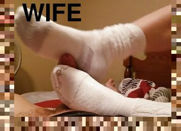 Ex Wife Post Workout Sockjob