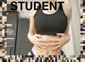 Sexy student undresses in a dance ????????