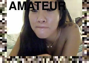 masturbation, amateur, ados, webcam, solo, brunette, taquinerie