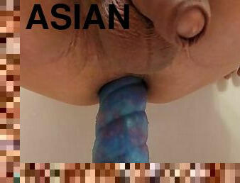 asiatique, énorme, masturbation, anal, jouet, compilation, collège, chevauchement, gode, fétiche