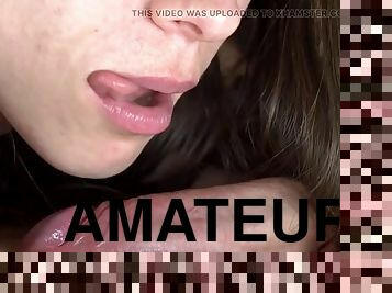 Amateur Close-up Blowjob and Cum in Mouth
