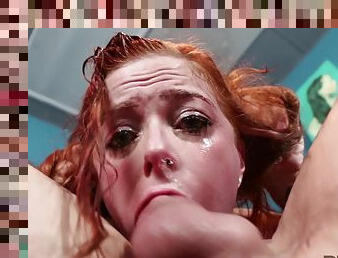 HD Deepthroat Blowjob by Redhead Penny Pax Gets Brutally Face Fucked By Tommy Pistol - Penny Pax