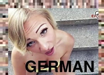 groß-titten, öffentliche, babe, junge, deutsch, gesichtspunkt, beule, blondine, 18ich, große-brüste