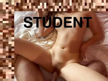 asiatisk, ekstrem, behåret, fisse-pussy, student, japans, creampie, snæver, kinesisk, koreansk