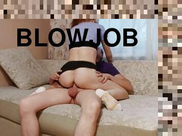 amatir, blowjob-seks-dengan-mengisap-penis, pasangan, sperma, realitas