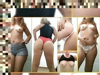 traseiros, banhos, esposa, amador, mulher-madura, compilação, bbw, brasil, minisaia, langerie