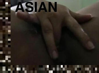 asiatisk, onani, orgasme, amatør, skønheder, legetøj, spiller, creampie, undertøj, fetish