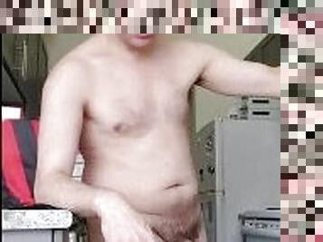 masturbation, mature, énorme-bite, gay, secousses, solo, boules, musclé, bite