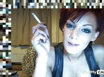 webcam, fumando