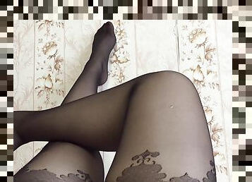 russe, amateur, ados, pieds, bas, point-de-vue, lingerie, fétiche