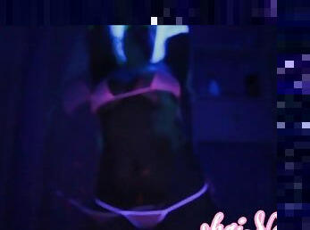 Glow in the dark cosplay big tits