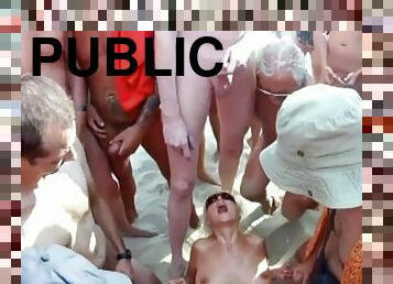 na-pieska, publiczne, amatorskie, gangbang, seks-grupowy, plaża, bukkake, fantasy