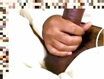 énorme, masturbation, monstre, amateur, ejaculation-sur-le-corps, ébène, énorme-bite, maison, black, bite