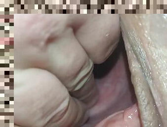 Huge stretched pussy (cervix visible)