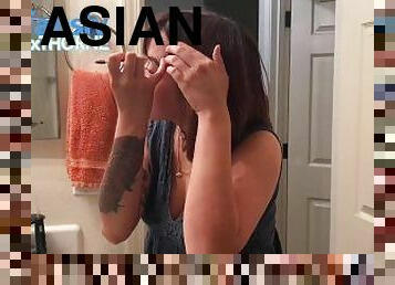 POV Your bitchy asian hot wife cucks you with a trans lesbian at your engagement party PREVIEW