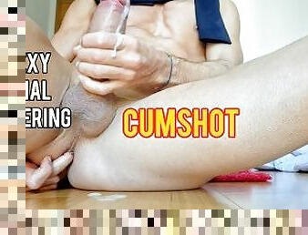Sexy Anal Fingering: Moaning and Cumshot