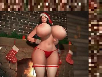 asia, payudara-besar, jenis-pornografi-animasi, 3d, payudara, natal, besar