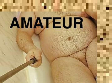 baignade, grosse, russe, amateur, belle-femme-ronde, joufflue, douche, solo