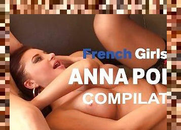 Compilation of the busty model Anna Polina : anal sex, threesome, blowjobs
