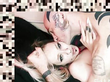 Alt Tattooed Couple Spit Play & Face Slaps