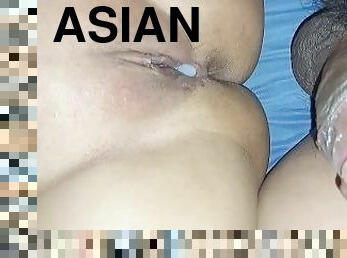 asian, amateur, perempuan-jelita, peju, creampie, kotor, merangkap, filipina