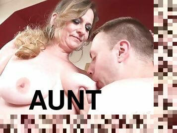 Aunt Judy's XXX - Busty 45yo Step-Auntie Nel catches a sneaky Step-Nephew in her room