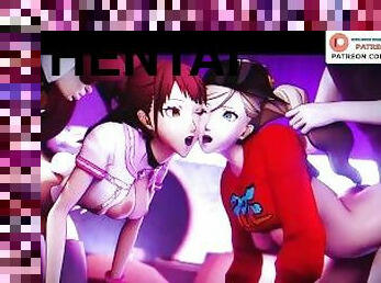 PERSONA 5 HENTAI PARTY GIRLS ENJOY BIG DICKS  PERSONA 5 HENTAI ANIMATION 4K 60FPS