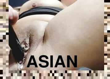 asia, pantat, vagina-pussy, muncrat, amatir, anal, mainan, menunggangi, alat-mainan-seks, seorang-diri