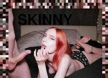 Skinny redhead cant get enough of her boyfriends big cock